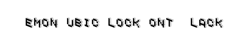 DemonCubicBlockFont Black font preview