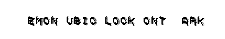 DemonCubicBlockFont Dark font preview
