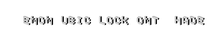 DemonCubicBlockFont Shade font preview