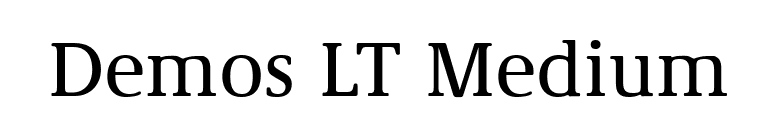 Demos LT Medium font preview