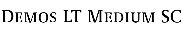 Demos LT Medium SC font preview