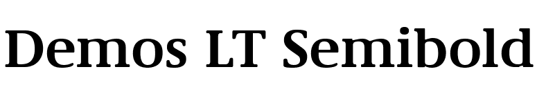 Demos LT Semibold font preview