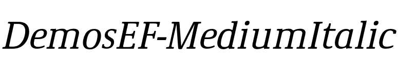 DemosEF-MediumItalic font preview