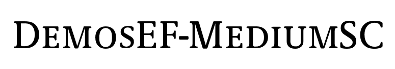 DemosEF-MediumSC font preview