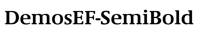 DemosEF-SemiBold font preview