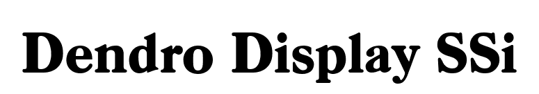 Dendro Display SSi font preview