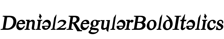 Denial2RegularBoldItalics font preview