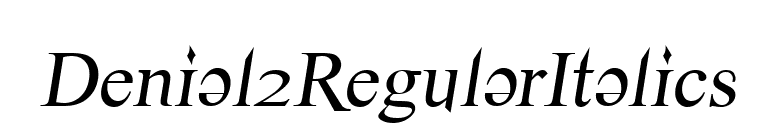 Denial2RegularItalics font preview