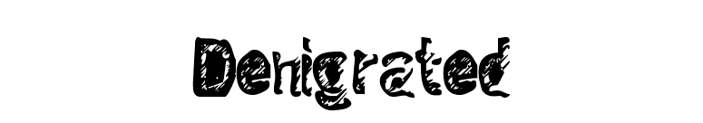 Denigrated font preview