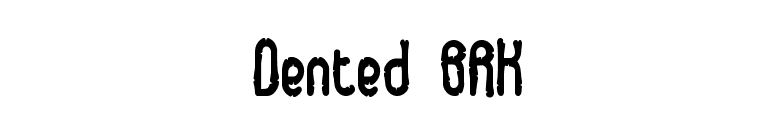 Dented BRK font preview