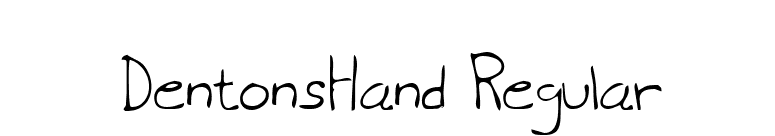 DentonsHand Regular font preview