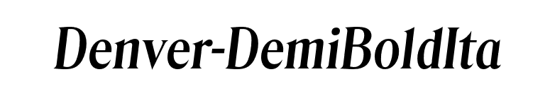 Denver-DemiBoldIta font preview