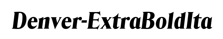 Denver-ExtraBoldIta font preview