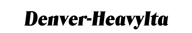Denver-HeavyIta font preview