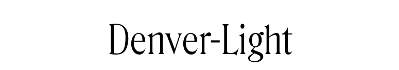 Denver-Light font preview