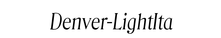 Denver-LightIta font preview