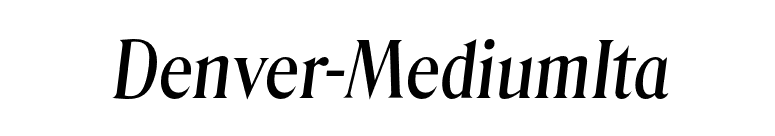 Denver-MediumIta font preview