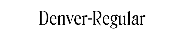 Denver-Regular font preview
