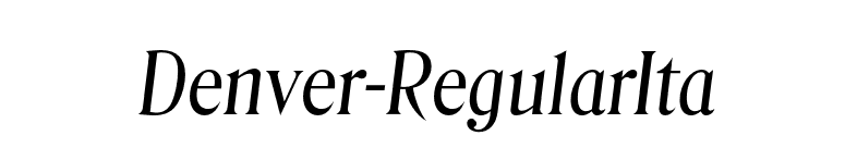 Denver-RegularIta font preview