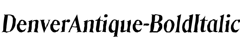 DenverAntique-BoldItalic font preview
