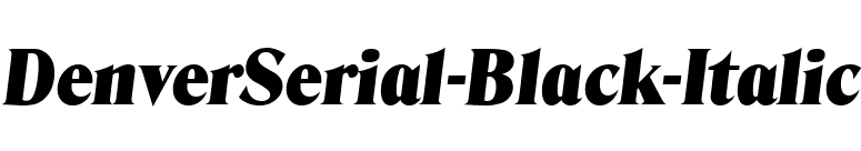 DenverSerial-Black-Italic font preview