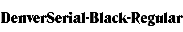 DenverSerial-Black-Regular font preview