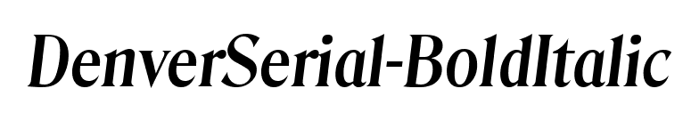 DenverSerial-BoldItalic font preview