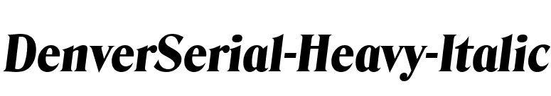 DenverSerial-Heavy-Italic font preview