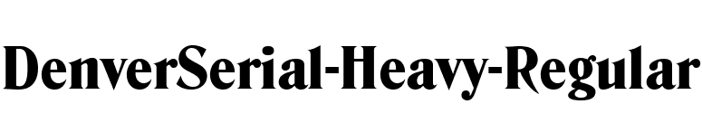 DenverSerial-Heavy-Regular font preview