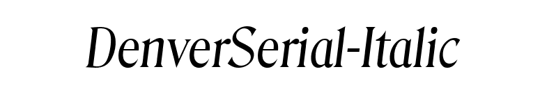DenverSerial-Italic font preview