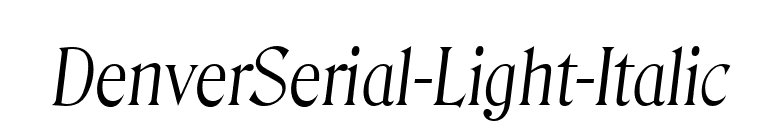DenverSerial-Light-Italic font preview