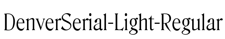 DenverSerial-Light-Regular font preview