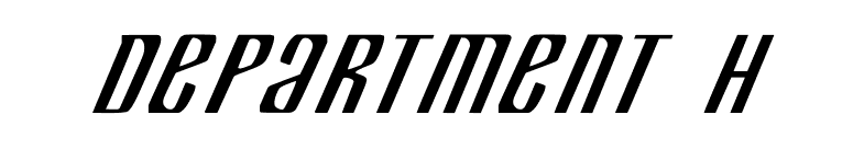 Department H font preview