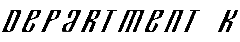 Department K font preview