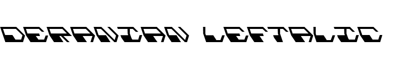 Deranian Leftalic font preview