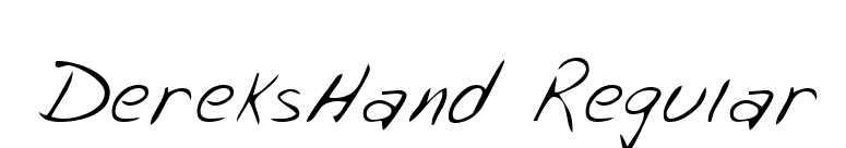 DereksHand Regular font preview
