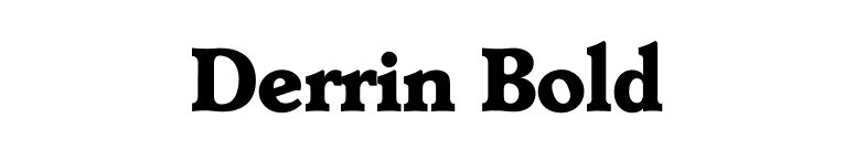 Derrin Bold font preview