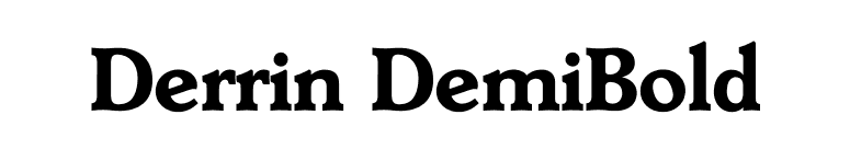 Derrin DemiBold font preview