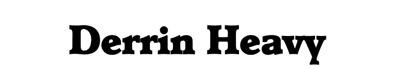 Derrin Heavy font preview