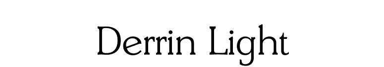 Derrin Light font preview