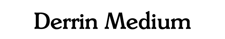 Derrin Medium font preview