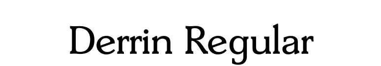 Derrin Regular font preview