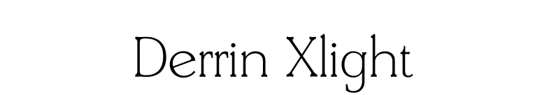 Derrin Xlight font preview
