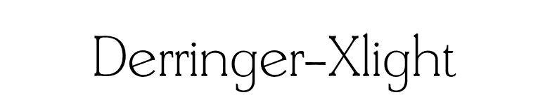 Derringer-Xlight font preview