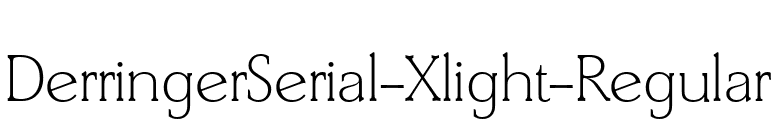DerringerSerial-Xlight-Regular font preview