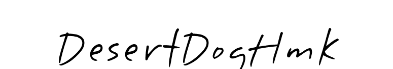 DesertDogHmk font preview