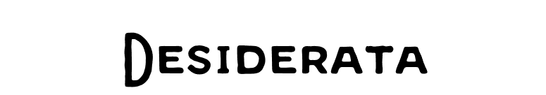Desiderata font preview