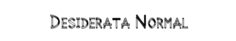 Desiderata Normal font preview