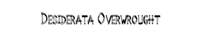 Desiderata Overwrought font preview