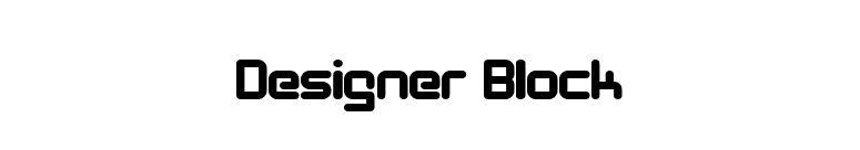 Designer Block font preview